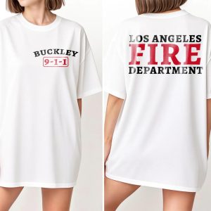 Los  Angeles Fire Dep T-shirt, Captain Bobby Nash Death, 911 Series Shirt